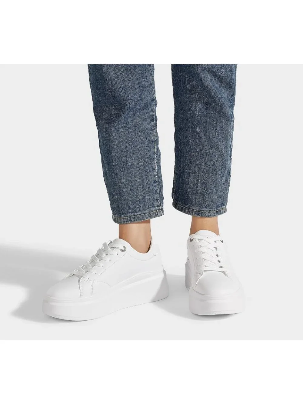 🆕Women's All White Platform Fashion Sneakers Classic Low Top Thick Sole Casual